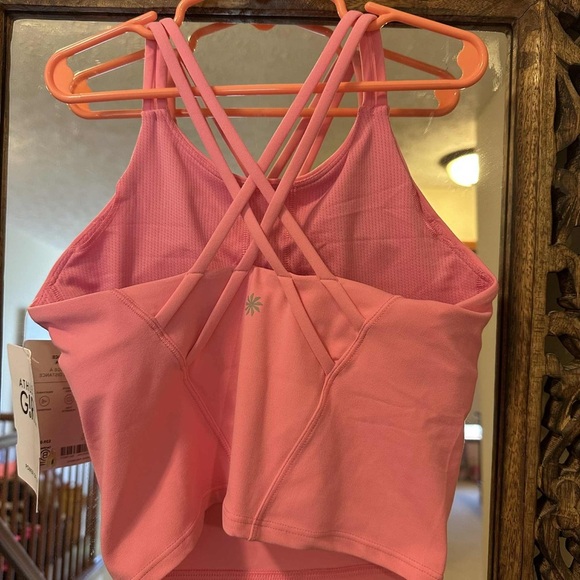 Athleta Girl Large 12 Girls Pink Long Distance Strappy Bra - Picture 2 of 3